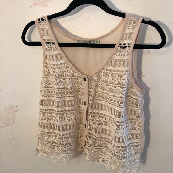 🔥🔥beige lace vest - Picture 2 of 5